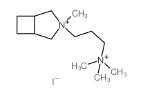 trimethyl-[3-(3-methyl-3-azoniabicyclo[3.2.0]hept-3-yl)propyl]azanium结构式