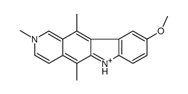 9-methoxy-N(2)-methylellipticinium结构式