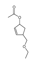 3-Acetoxy-5-aethoxymethyl-cyclopenten-(1)结构式