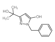 2-benzyl-5-(2-hydroxypropan-2-yl)-1H-pyrazol-3-one结构式
