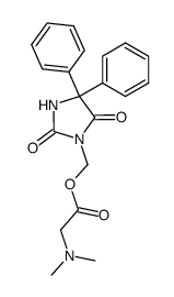 3-(hydroxymethyl)-5,5-diphenylhydantoin N,N-dimethylglycine ester Structure