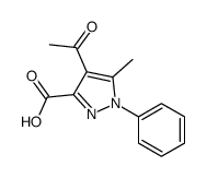 4-acetyl-5-methyl-1-phenylpyrazole-3-carboxylic acid结构式