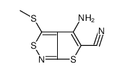 4-amino-3-methylsulfanylthieno[2,3-c][1,2]thiazole-5-carbonitrile结构式