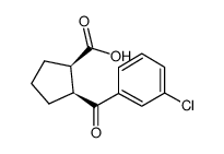 CIS-2-(3-CHLOROBENZOYL)CYCLOPENTANE-1-CARBOXYLIC ACID结构式