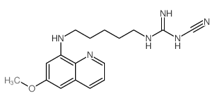 1-cyano-2-[5-[(6-methoxyquinolin-8-yl)amino]pentyl]guanidine结构式