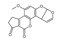 4-methoxy-2,3,6a,9a-tetrahydrocyclopenta[c]furo[3',2':4,5]furo[2,3-h]chromene-1,11-dione结构式