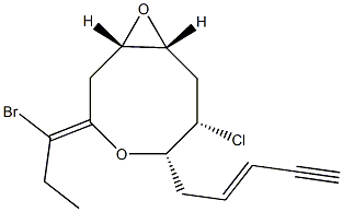 (1S,3Z,8R)-3-(1-Bromopropylidene)-6β-chloro-5β-[(E)-2-penten-4-ynyl]-4,9-dioxabicyclo[6.1.0]nonane structure
