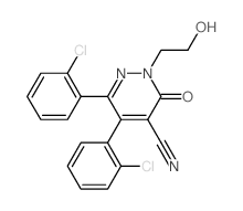 4-Pyridazinecarbonitrile,5,6-bis(2-chlorophenyl)-2,3-dihydro-2-(2-hydroxyethyl)-3-oxo- picture