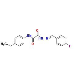 N-(4-Ethylphenyl)-2-[(2E)-2-(4-fluorobenzylidene)hydrazino]-2-oxoacetamide结构式