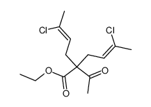 2-acetyl-5-chloro-2-(3-chloro-but-2-enyl)-hex-4-enoic acid ethyl ester Structure