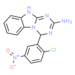 4-(2-Chloro-5-nitrophenyl)-1,4-dihydro-[1,3,5]triazino[1,2-a]benzimidazol-2-amine structure