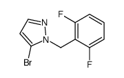 5-bromo-1-[(2,6-difluorophenyl)methyl]pyrazole结构式