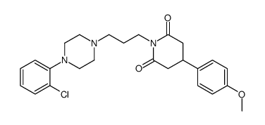 1-[3-[4-(2-chlorophenyl)piperazin-1-yl]propyl]-4-(4-methoxyphenyl)piperidine-2,6-dione Structure