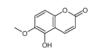 5-Hydroxy-6-methoxy-2H-1-benzopyran-2-one结构式