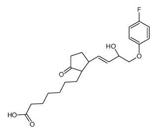 7-[(1R,2R)-2-[(E,3R)-4-(4-fluorophenoxy)-3-hydroxybut-1-enyl]-5-oxocyclopentyl]heptanoic acid Structure