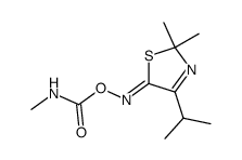 5-oxo-2,2-dimethyl-4-isopropyl-3-thiazoline O-(methylcarbamoyl) oxime结构式