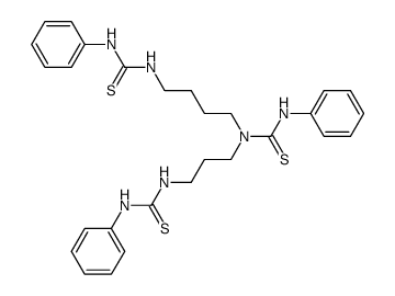 N,N',N''-tris(phenylaminothiocarbonyl)-N-(3-aminopropyl)-1,4-diaminobutane Structure