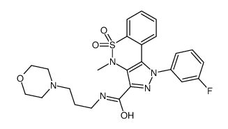 1-(m-Fluorophenyl)-1,4-dihydro-4-methyl-3-(3-morpholinopropylaminocarbonyl)pyrazolo[4,3-c][1,2]benzothiazine 5,5-dioxide picture