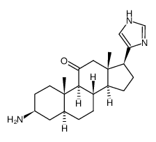 3β-amino-17β-(4'-imidazolyl)-5α-androstan-11-one Structure