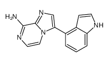 3-(1H-indol-4-yl)imidazo[1,2-a]pyrazin-8-amine结构式