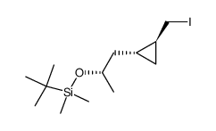 (1S,2R)-1-[(2S)-2-[tert-butyl(dimethyl)silyl]oxy]-2-(iodomethyl)cyclopropane结构式