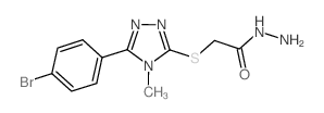 2-{[5-(4-Bromophenyl)-4-methyl-4H-1,2,4-triazol-3-yl]thio}acetohydrazide结构式