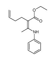 ethyl 2-(1-anilinoethylidene)hex-5-enoate Structure