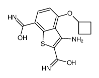 3-amino-4-cyclobutyloxy-1-benzothiophene-2,7-dicarboxamide结构式