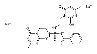 disodium [benzamido-[2-(4-methyl-2,6-dioxo-3H-pyrimidin-1-yl)ethylazan idyl]phosphoryl]-[2-(4-methyl-2,6-dioxo-3H-pyrimidin-1-yl)ethyl]azanid e结构式