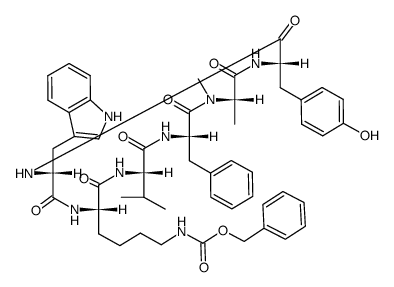 cyclo-(D-Trp-Lys(Cbz)-Val-Phe-N-Me-Ala-Tyr-)结构式