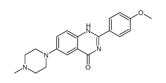 4(3H)-Quinazolinone, 2-(4-methoxyphenyl)-6-(4-methyl-1-piperazinyl)结构式