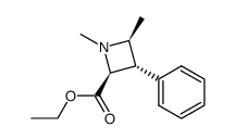 (2S,3S,4S)-1,4-Dimethyl-3-phenyl-azetidine-2-carboxylic acid ethyl ester结构式