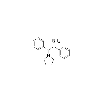 (αR,βR)-α,β-二苯基-1-吡咯烷基乙胺结构式