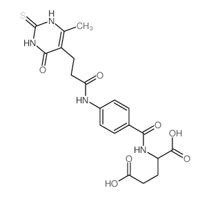 2-[[4-[3-(4-methyl-6-oxo-2-sulfanylidene-3H-pyrimidin-5-yl)propanoylamino]benzoyl]amino]pentanedioic acid structure
