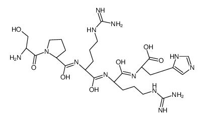 (2S)-2-[[(2S)-2-[[(2S)-2-[[(2S)-1-[(2S)-2-amino-3-hydroxypropanoyl]pyrrolidine-2-carbonyl]amino]-5-(diaminomethylideneamino)pentanoyl]amino]-5-(diaminomethylideneamino)pentanoyl]amino]-3-(1H-imidazol-5-yl)propanoic acid结构式