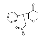 (3R)-3-[(1R)-2-nitro-1-phenylethyl]oxan-4-one结构式