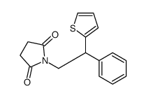 1-(2-phenyl-2-thiophen-2-ylethyl)pyrrolidine-2,5-dione结构式