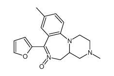 7-(furan-2-yl)-3,9-dimethyl-6-oxido-2,4,4a,5-tetrahydro-1H-pyrazino[1,2-a][1,4]benzodiazepin-6-ium结构式