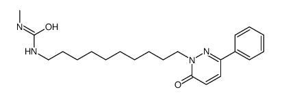 1-methyl-3-[10-(6-oxo-3-phenylpyridazin-1-yl)decyl]urea结构式