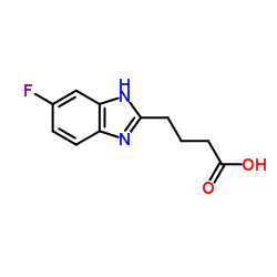 4-(5-FLUORO-1H-BENZOIMIDAZOL-2-YL)-BUTYRIC ACID结构式