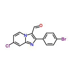 2-(4-Bromophenyl)-7-chloroimidazo[1,2-a]pyridine-3-carbaldehyde结构式