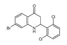 7-bromo-2-(2,6-dichlorophenyl)-2,3-dihydro-1H-quinolin-4-one结构式