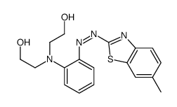 2-[N-(2-hydroxyethyl)-2-[(6-methyl-1,3-benzothiazol-2-yl)diazenyl]anilino]ethanol结构式