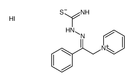 [(1-phenyl-2-pyridin-1-ium-1-ylethylidene)amino]thiourea,iodide Structure