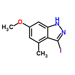 3-Iodo-6-methoxy-4-methyl-1H-indazole Structure