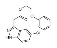 2-phenoxyethyl 2-(5-chloro-2H-indazol-3-yl)acetate结构式