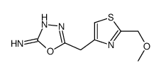 5-{[2-(Methoxymethyl)-1,3-thiazol-4-yl]methyl}-1,3,4-oxadiazol-2- amine结构式