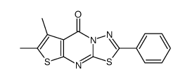 6,7-dimethyl-2-phenyl-8H-[1,3,4]thiadiazolo[3,2-a]thieno[2,3-d]pyrimidin-8-one Structure