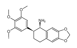 cis-6,7-methylenedioxy-2-(3,4,5-trimethoxyphenyl)-1,2,3,4-tetrahydro-1-naphthylamine结构式