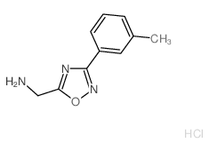 [3-(3-甲基苯基)-1,2,4-噁二唑-5-基]甲胺盐酸盐结构式